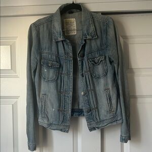 J. Crew Light Blue Denim with Silver Buttons